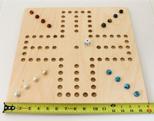 Wahoo Game Board - Aggravation - Natural - 4 Player - 16x16 inches